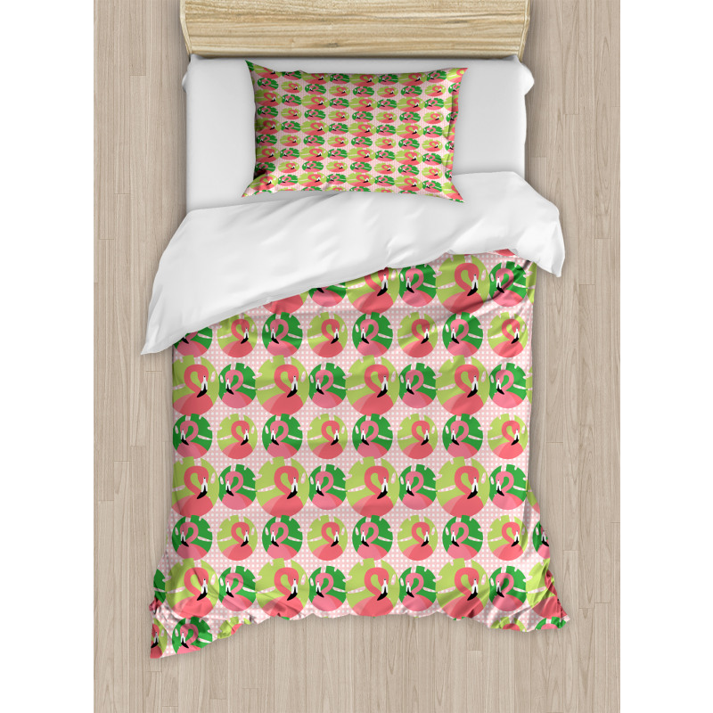 Flamingo in Childish Design Duvet Cover Set