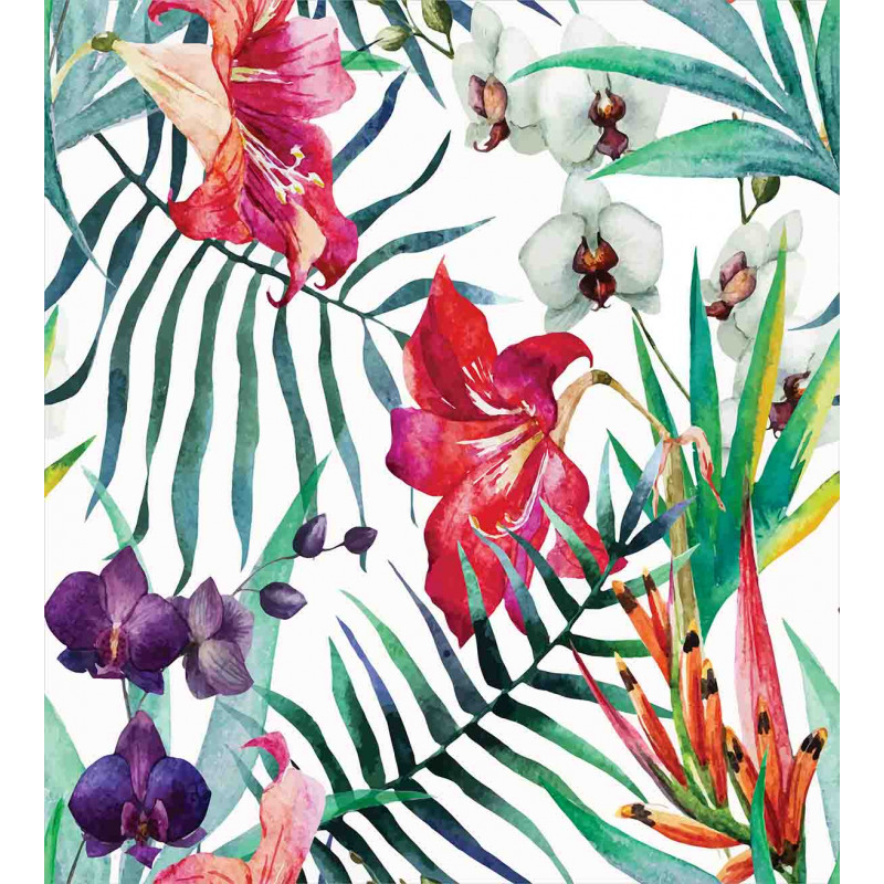 Tropical Orchids Duvet Cover Set