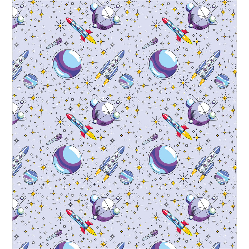 Rockets and Planets Art Duvet Cover Set