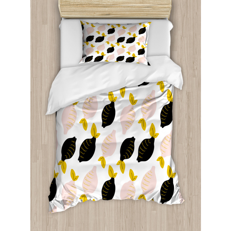 Abstract Colored Citrus Fruit Duvet Cover Set