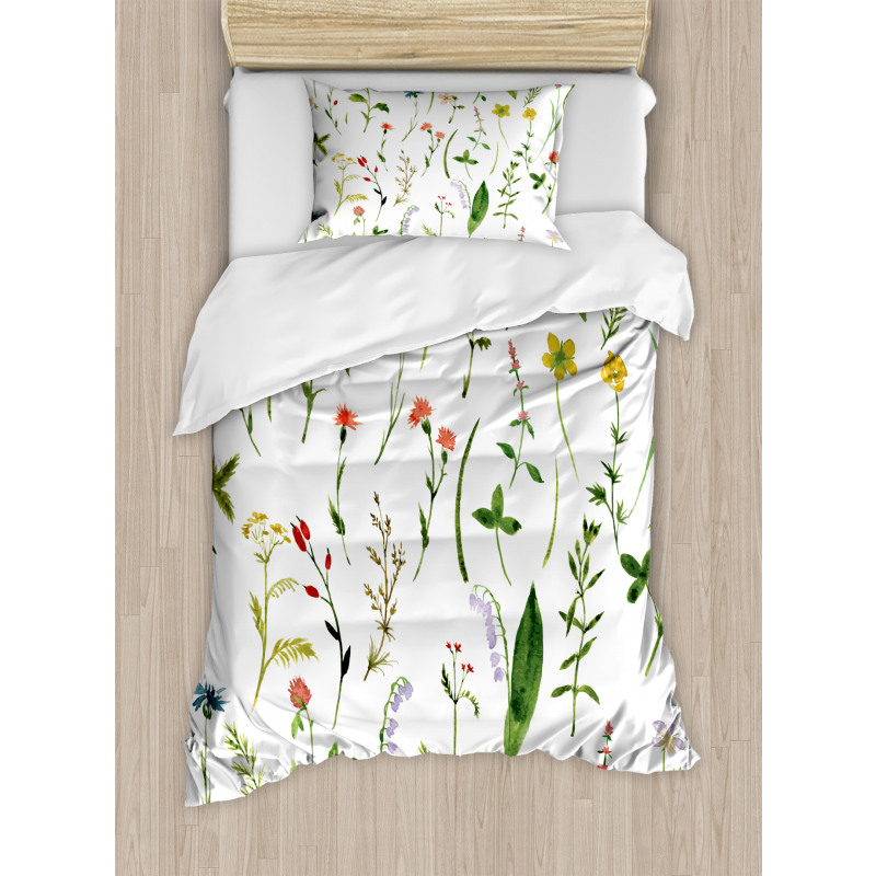 Flowers Weeds Duvet Cover Set