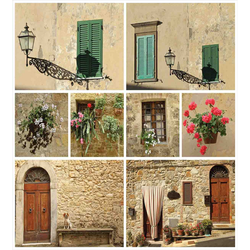 Italian Stone Houses Duvet Cover Set