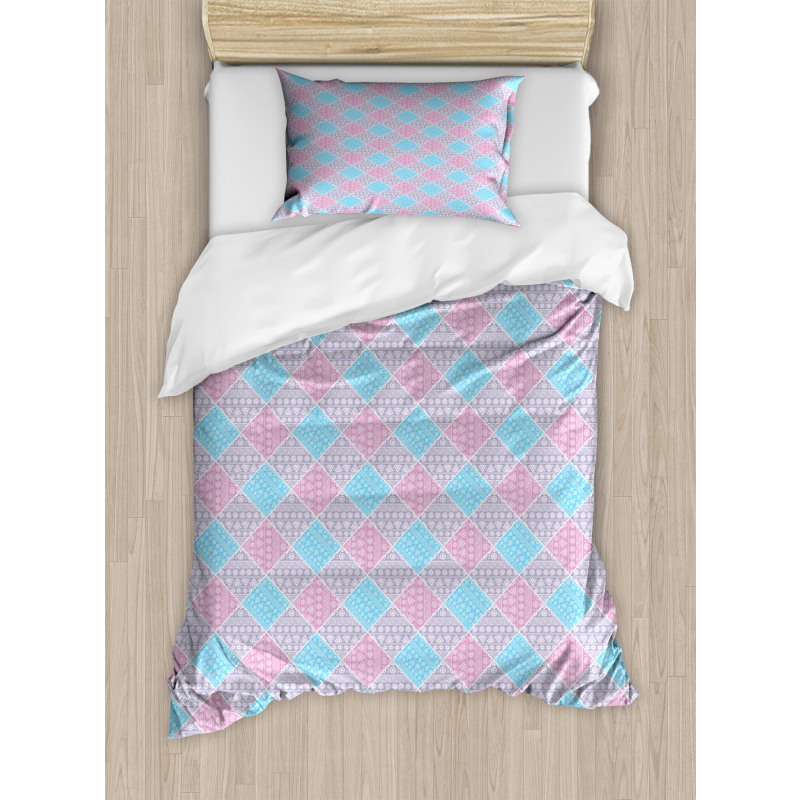 Eclectic Soft Colors Duvet Cover Set