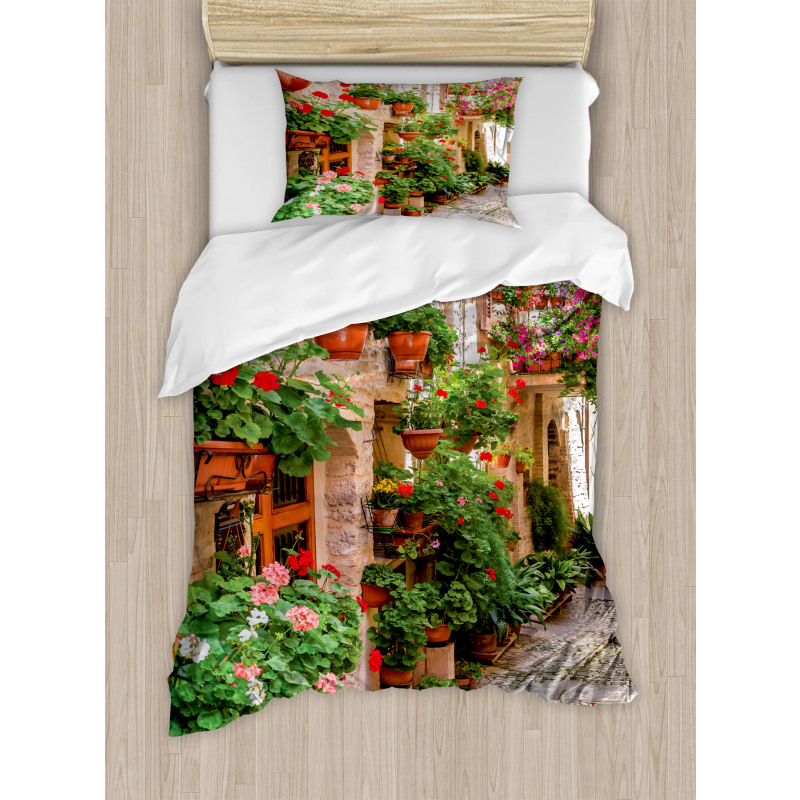 Small Medieval Town Duvet Cover Set