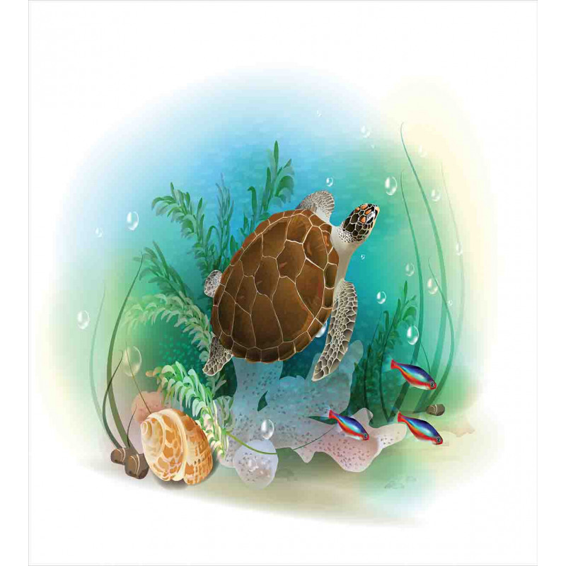 Sea Turtles Underwater Duvet Cover Set