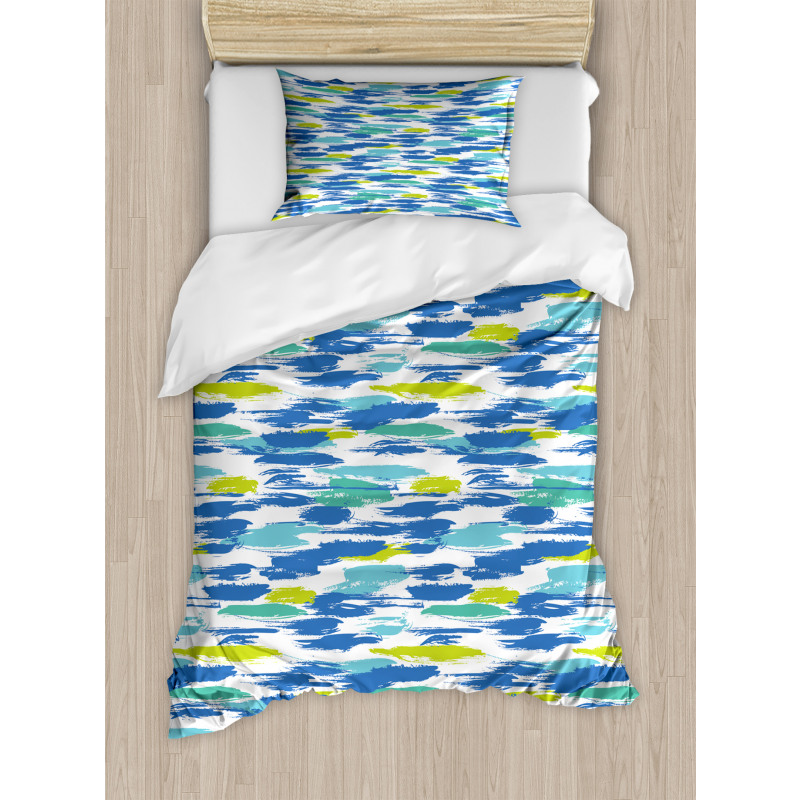 Modern Bold Strokes Art Duvet Cover Set