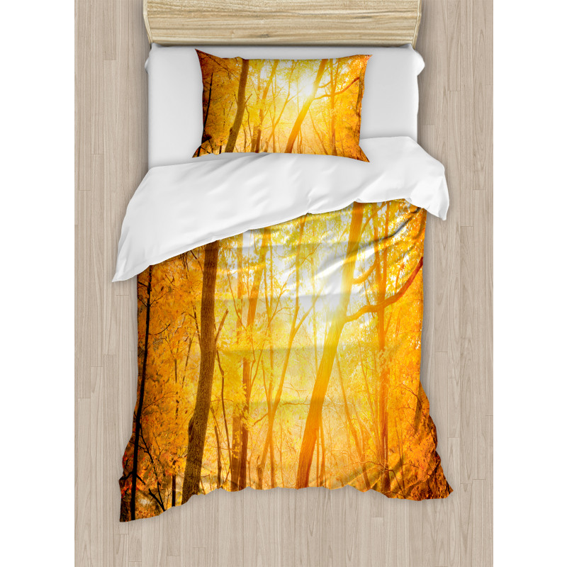 Autumn Forest Branches Duvet Cover Set