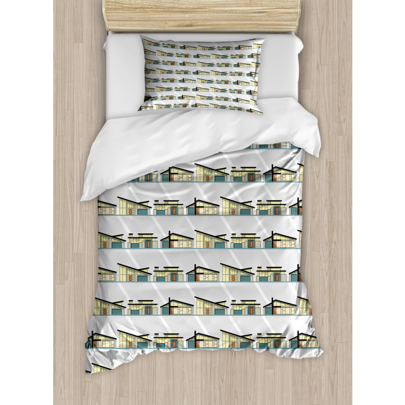 Geometric Modern Architecture Duvet Cover Set