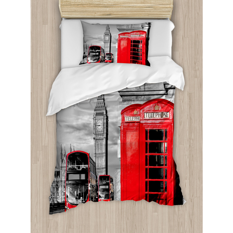 London Retro Phone Booth Duvet Cover Set