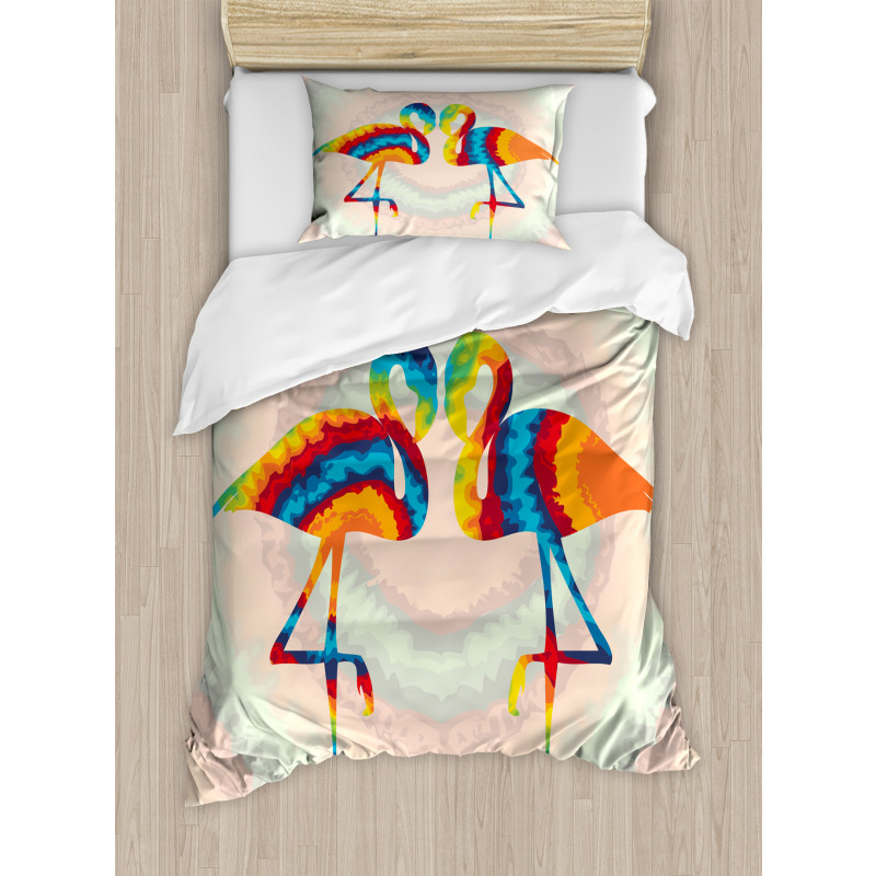 Valentines Funky Birds Duvet Cover Set