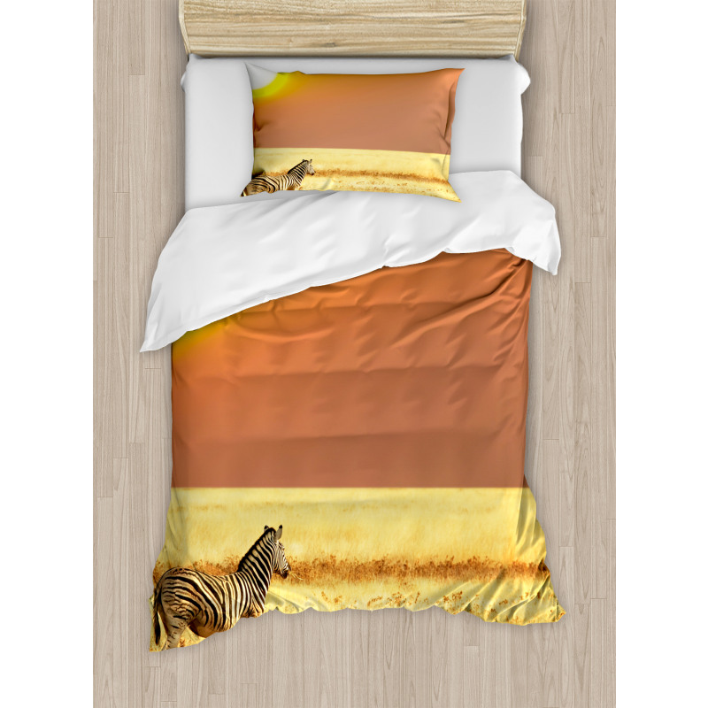 Tropical Animal Sunset Duvet Cover Set