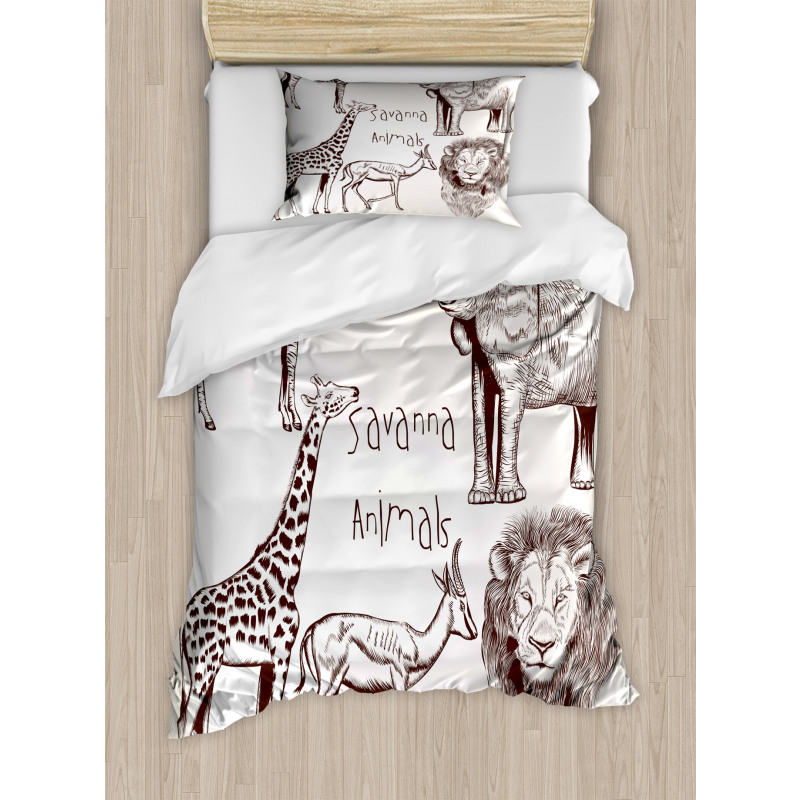 Wild Lion Zebras Duvet Cover Set