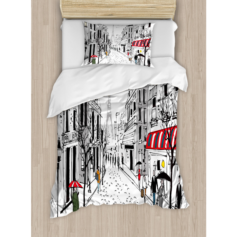 Paris Eiffel Tower Duvet Cover Set