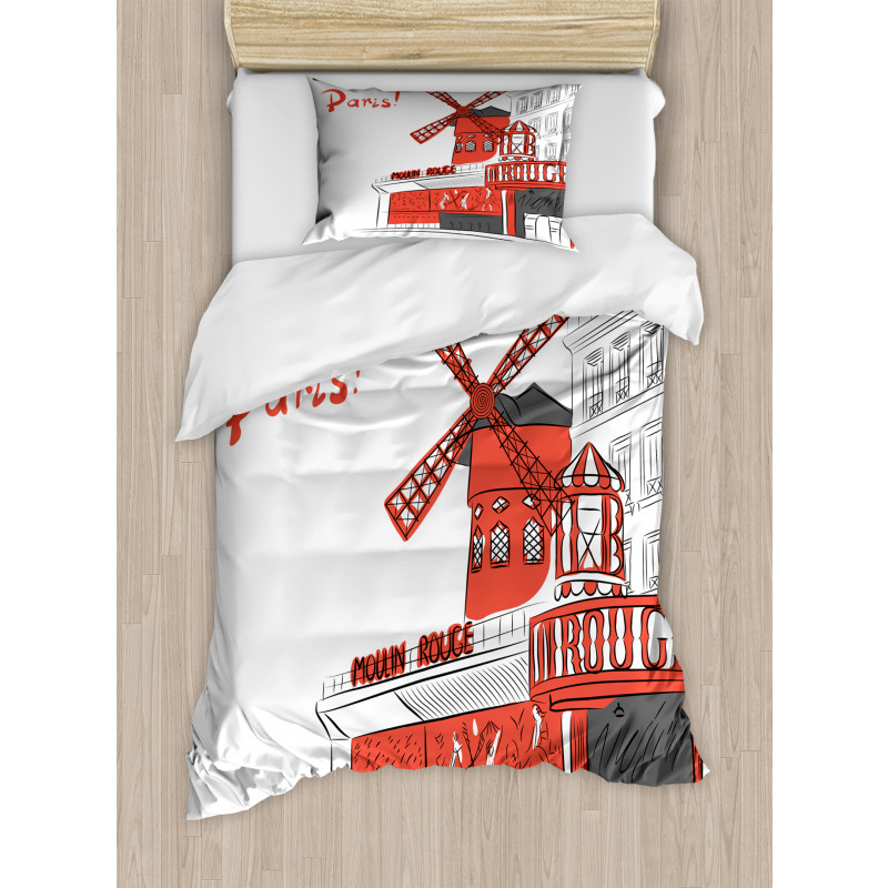 Urban Sketchy Landscape Duvet Cover Set