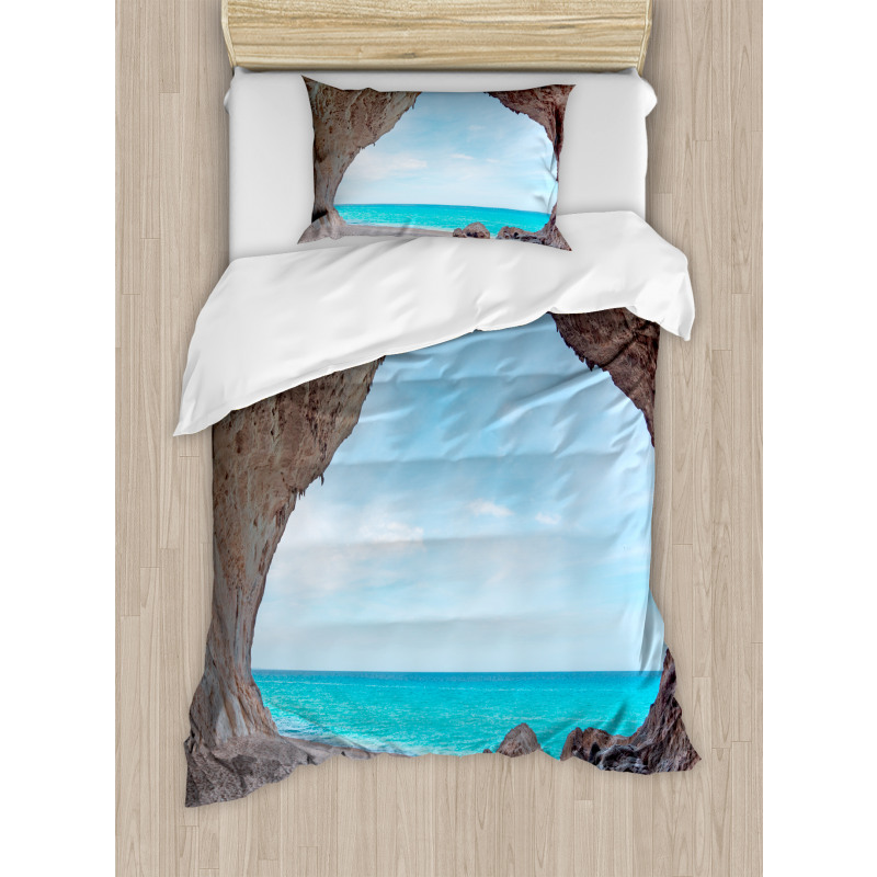 Mediterranean Beach Duvet Cover Set