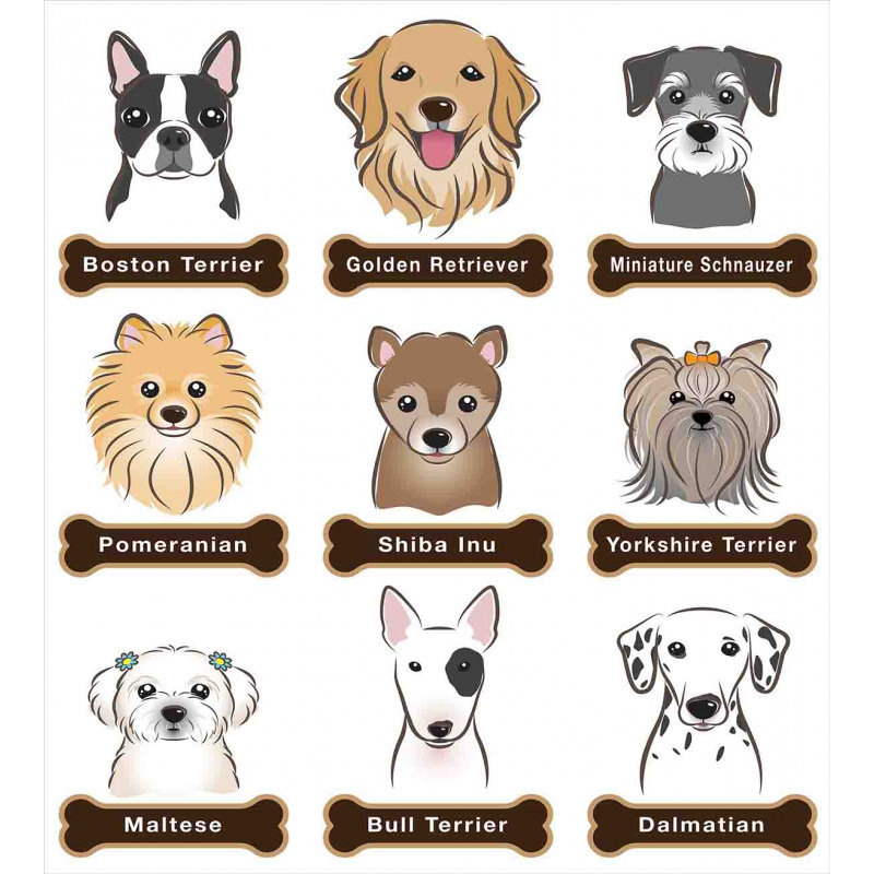 Boston Terrier Dogs Duvet Cover Set