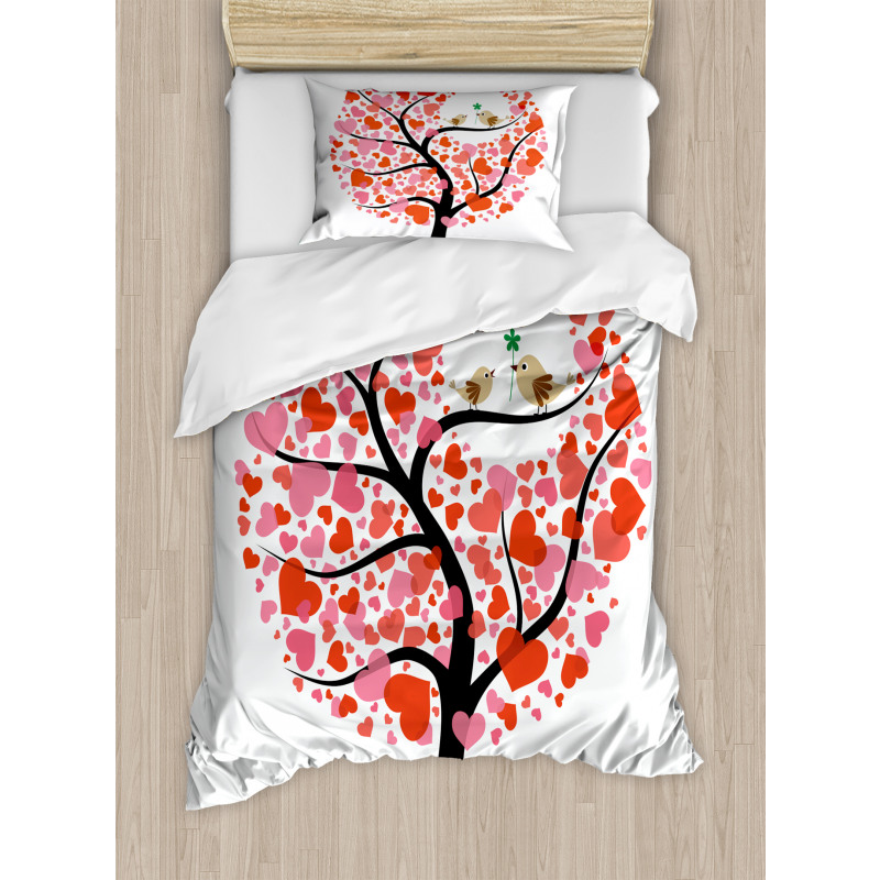 Nature Flirting Birds Duvet Cover Set