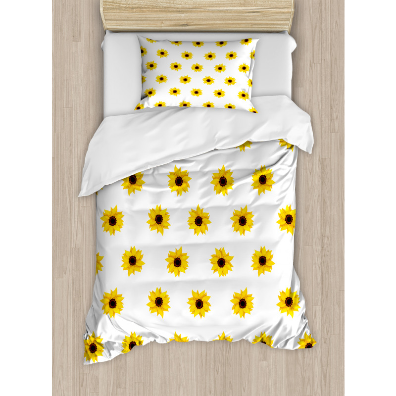 Sunflower Pattern Nature Duvet Cover Set