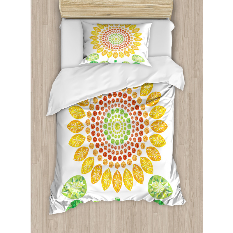 Sunflower Mandala Design Duvet Cover Set