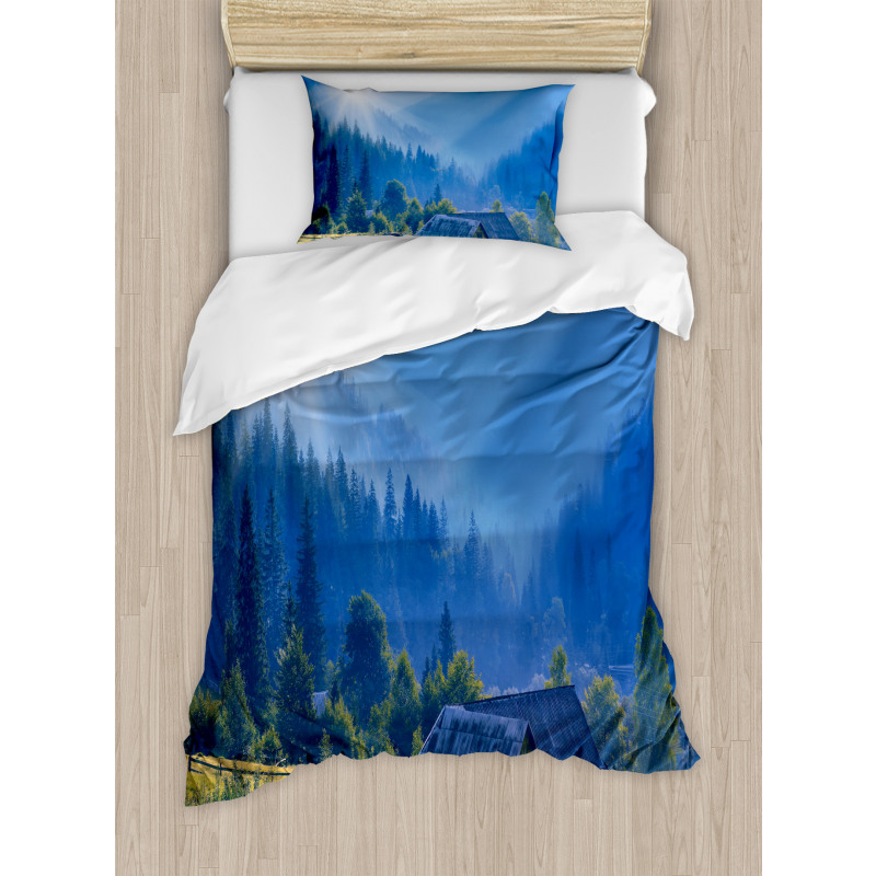 Mountain Village Ukraine Duvet Cover Set