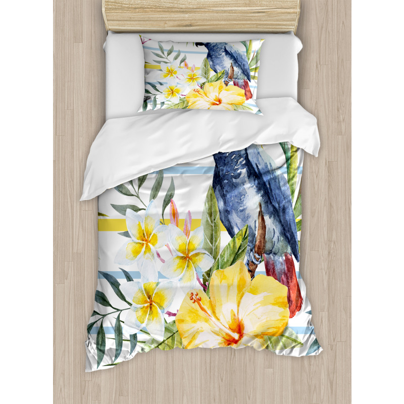 Tropic Exotic Parrots Duvet Cover Set