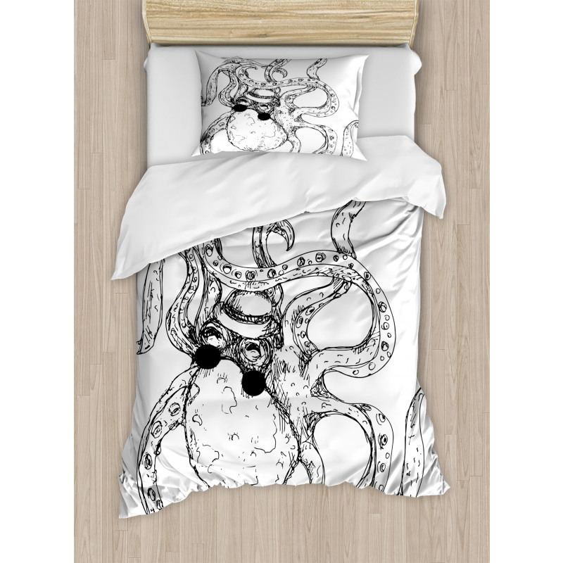 Hipster Animal Sketch Duvet Cover Set