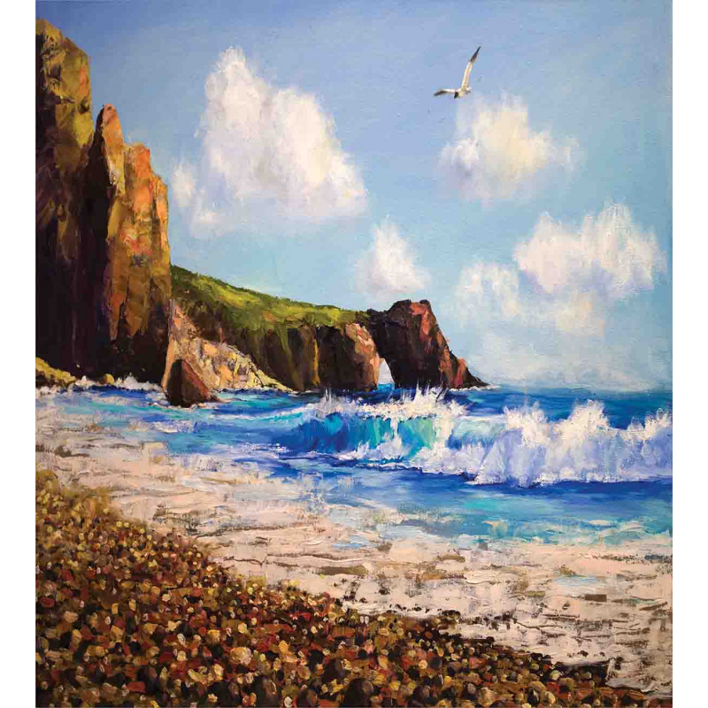 Sea Coast by Beach Rock Duvet Cover Set