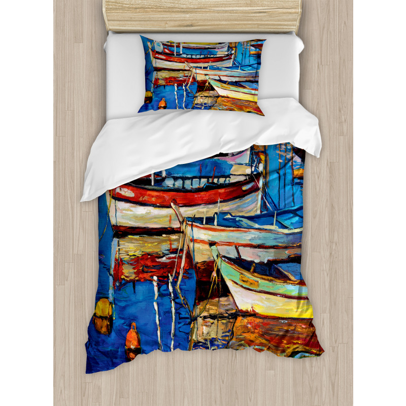 Shore at Warm Sunset Duvet Cover Set