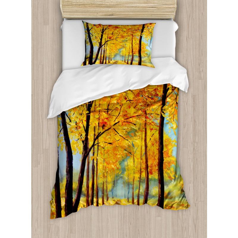 Nature Park Autumn Fall Duvet Cover Set