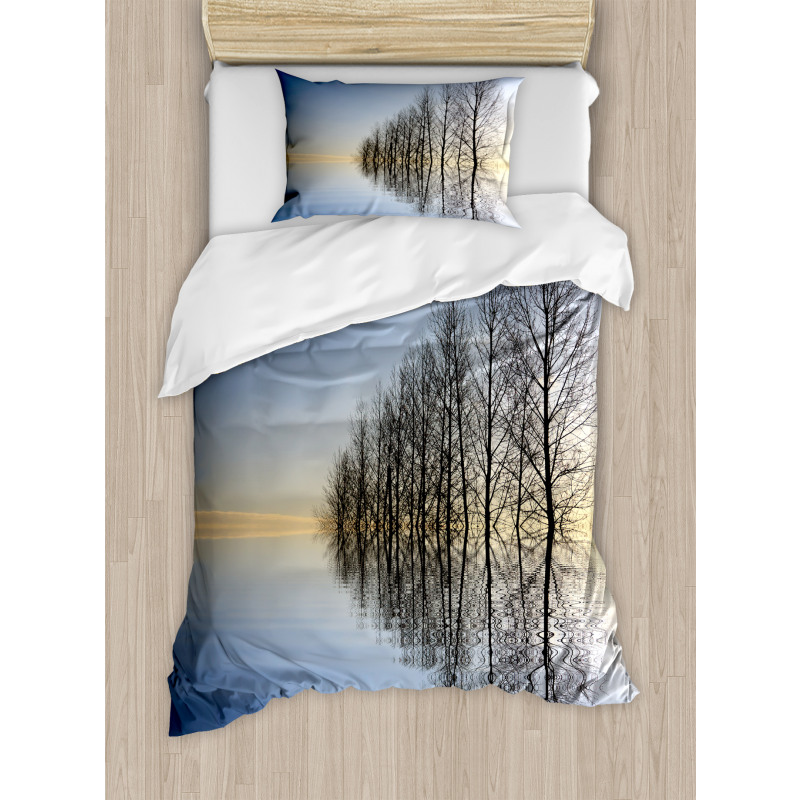 Frozen Lake in Nature Duvet Cover Set