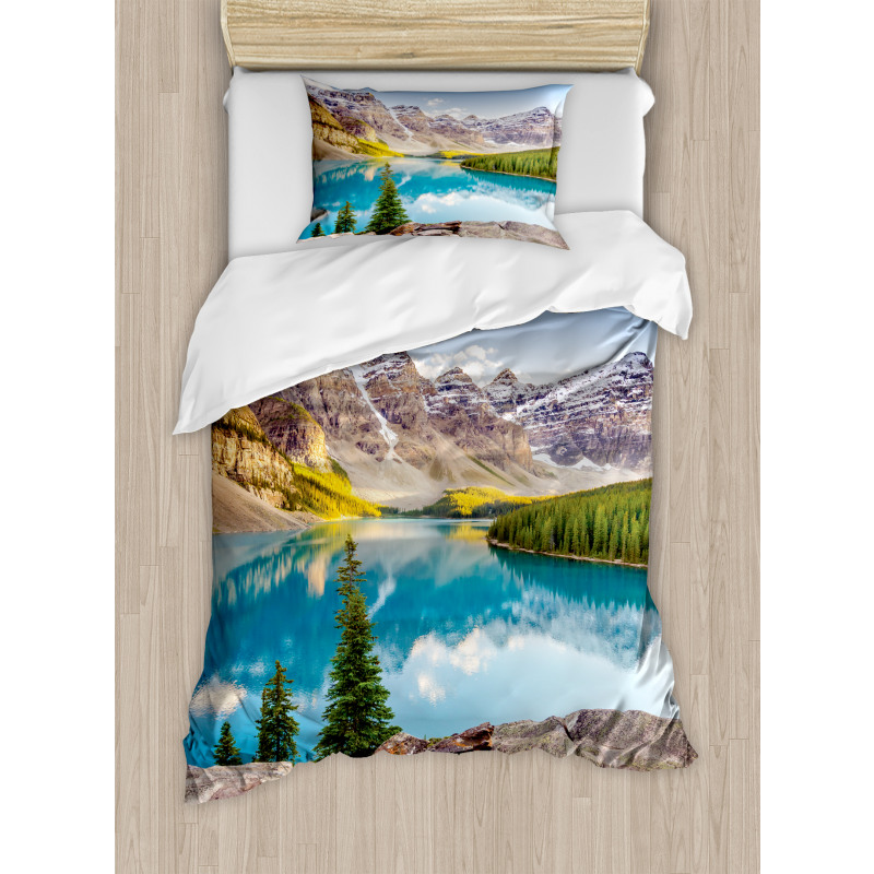 Calm Lake and Mountain Duvet Cover Set