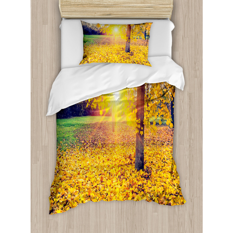 Evening Natural Park Duvet Cover Set