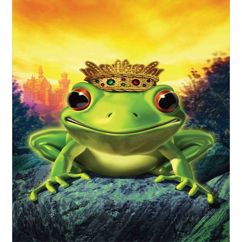 Frog Prince with Crown Duvet Cover Set