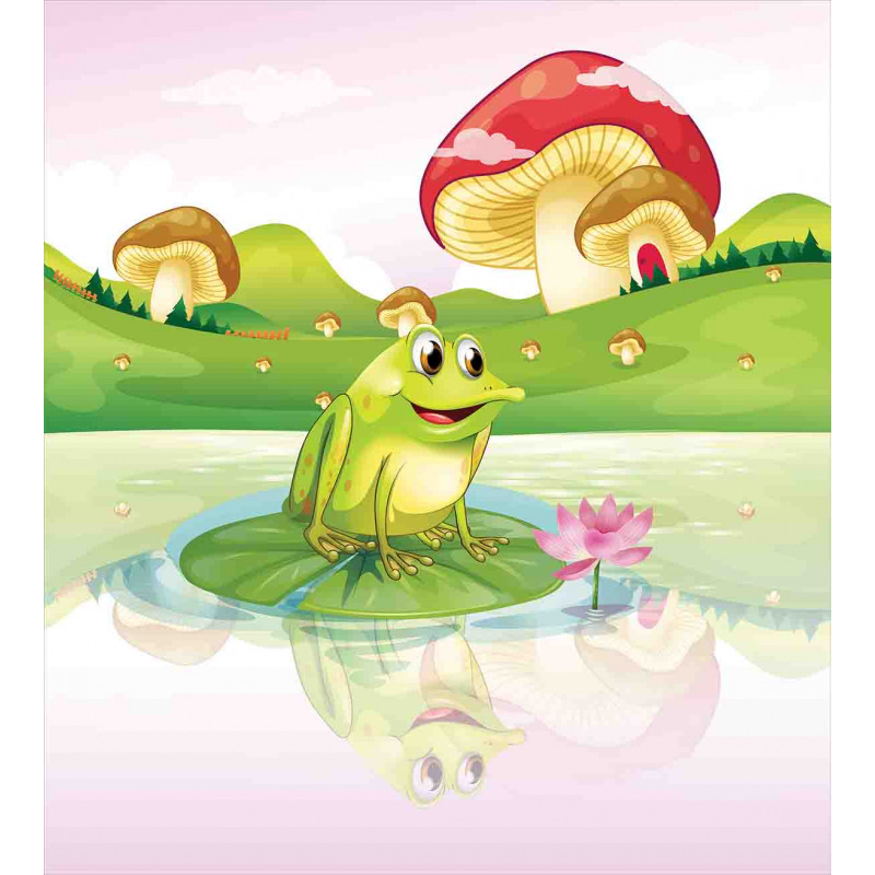 Frog on Water Lily Art Duvet Cover Set