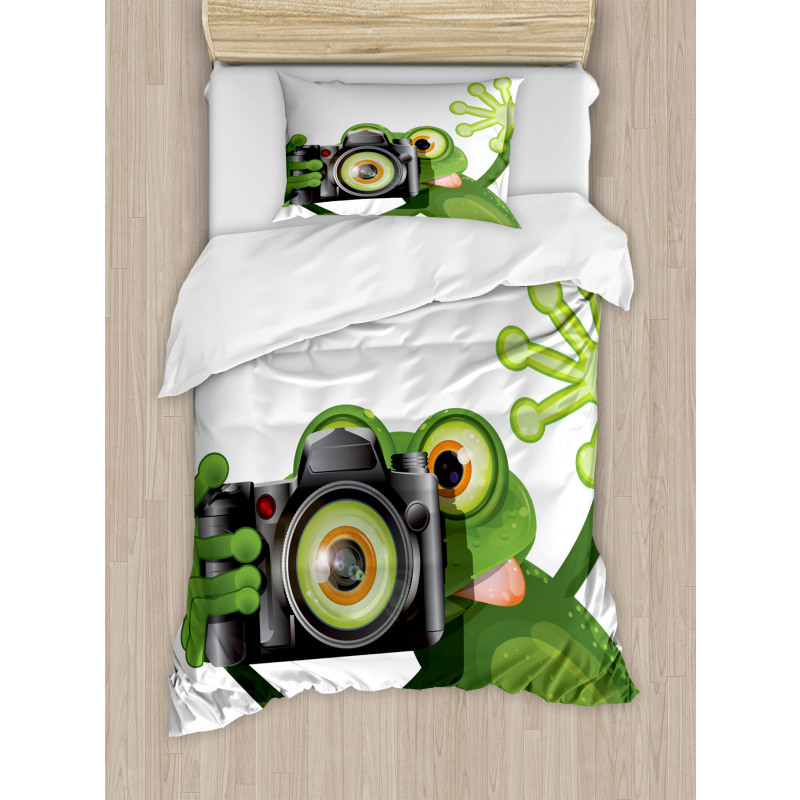 Funny Animal with Camera Duvet Cover Set