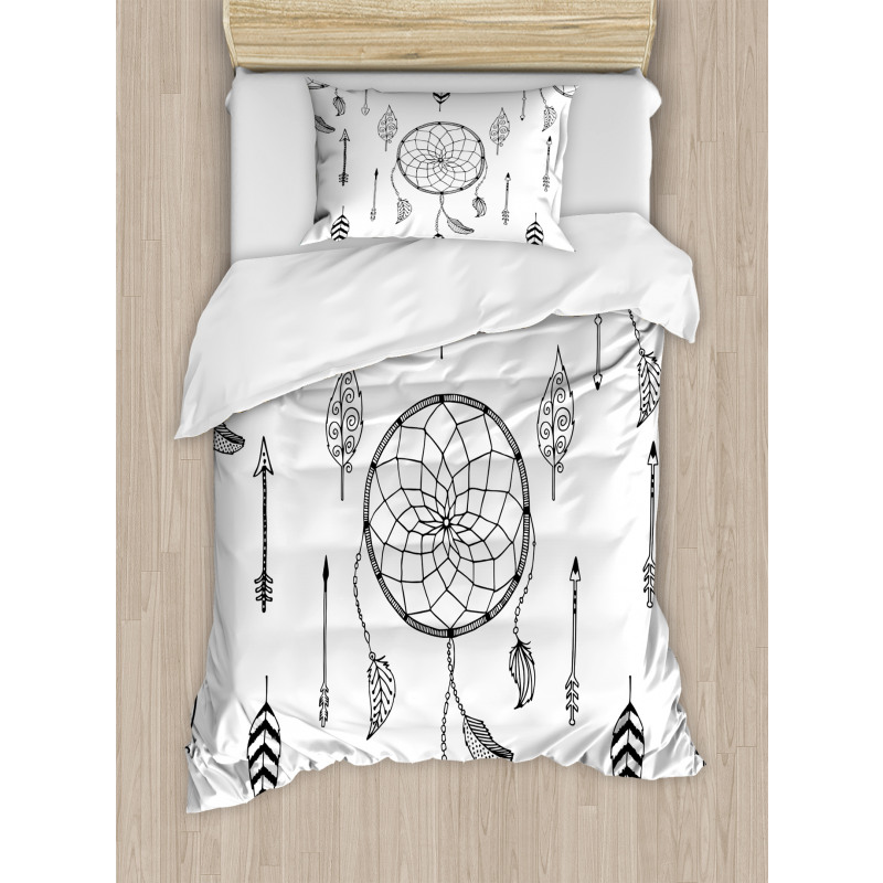 Folk Feathers Arrow Duvet Cover Set