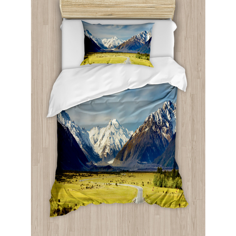 Snowy Mountains Alps Duvet Cover Set