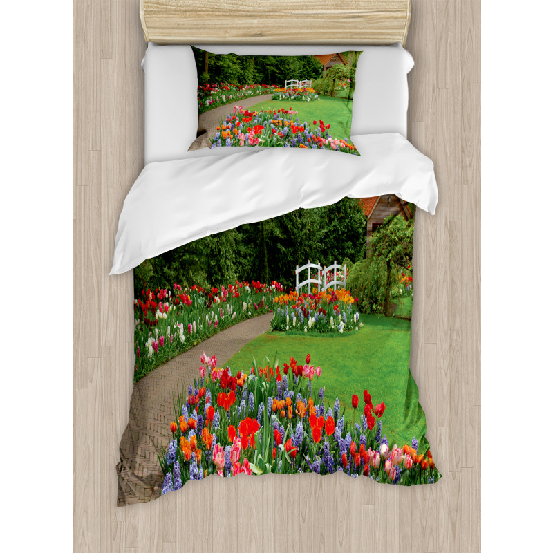 Spring Garden Forest Duvet Cover Set