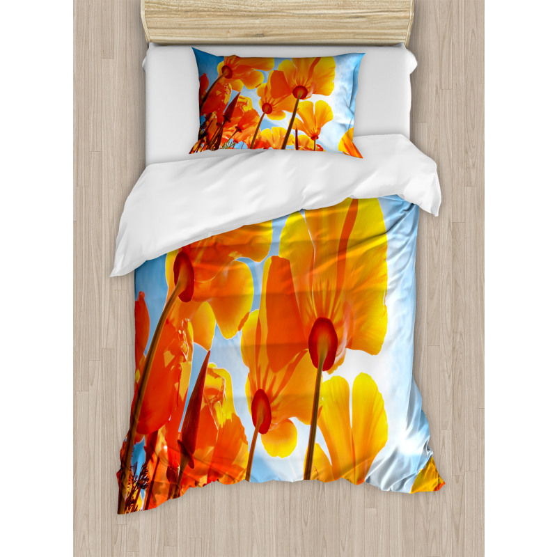 Petals Tilt Shot and Sky Duvet Cover Set