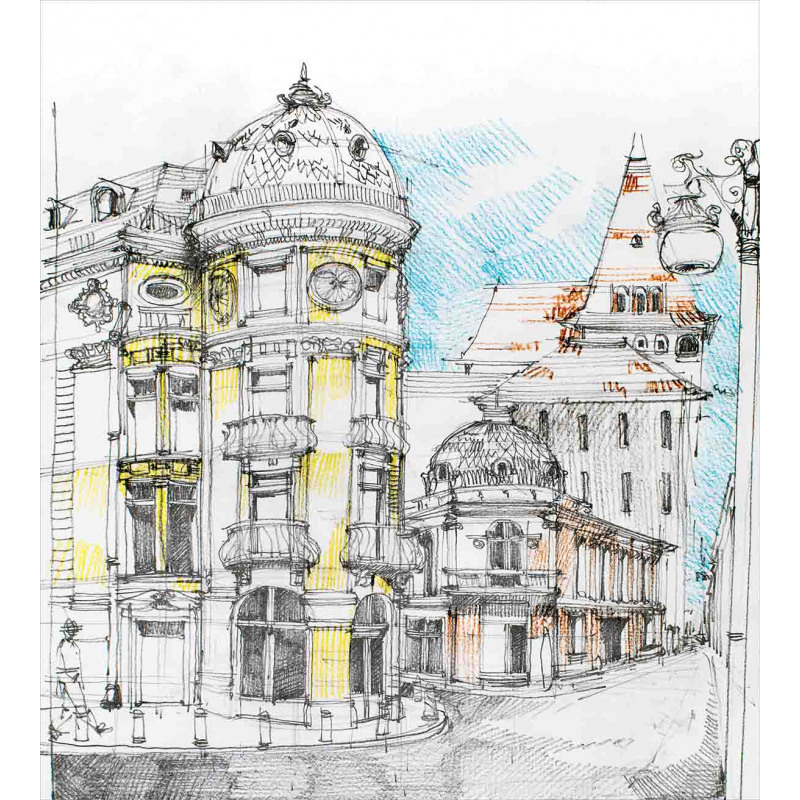 European City Sketch Duvet Cover Set