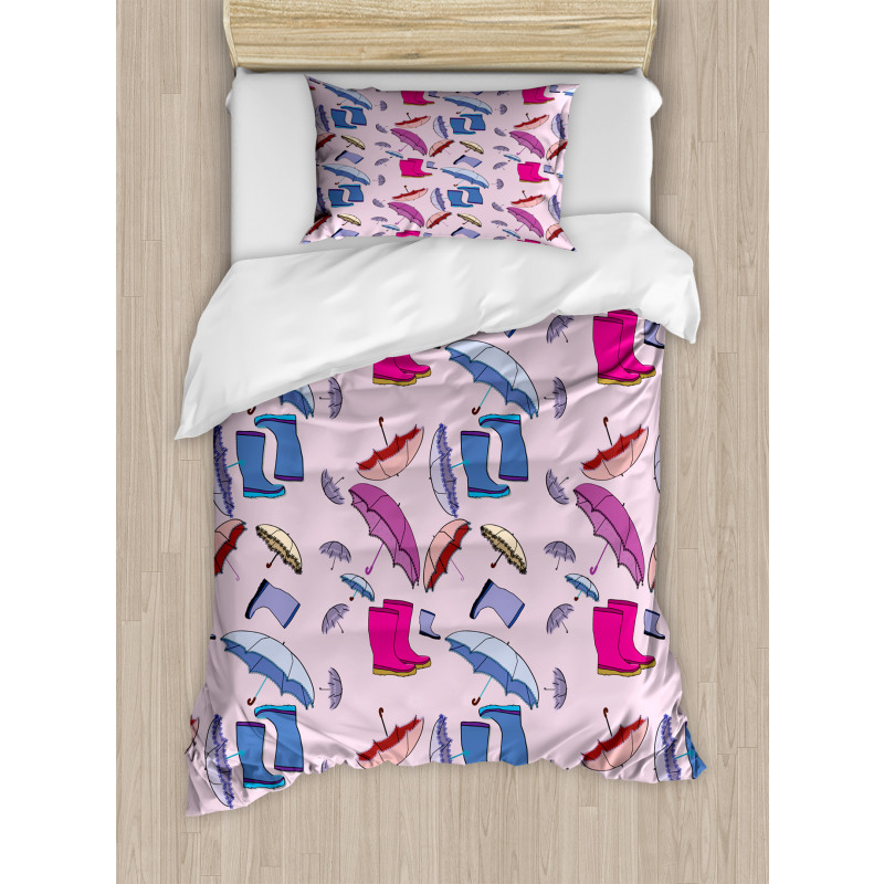 Autumn Boots Accessories Duvet Cover Set