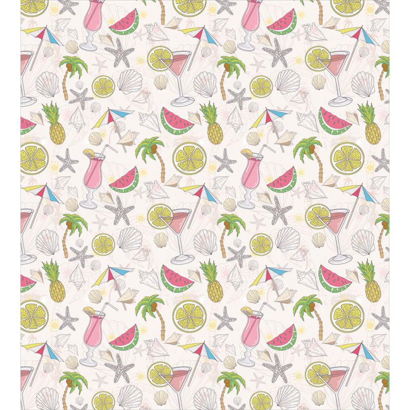 Watermelon Lemon Umbrella Duvet Cover Set