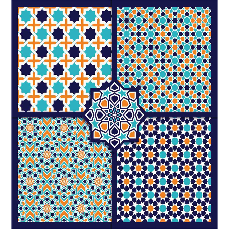Mosaic Eastern Pattern Duvet Cover Set