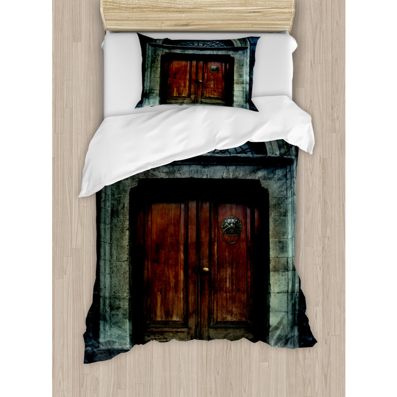 Antique Wooden Door Duvet Cover Set