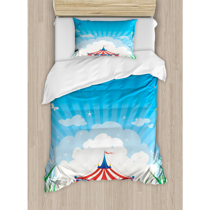 Circus Tent with Clouds Duvet Cover Set