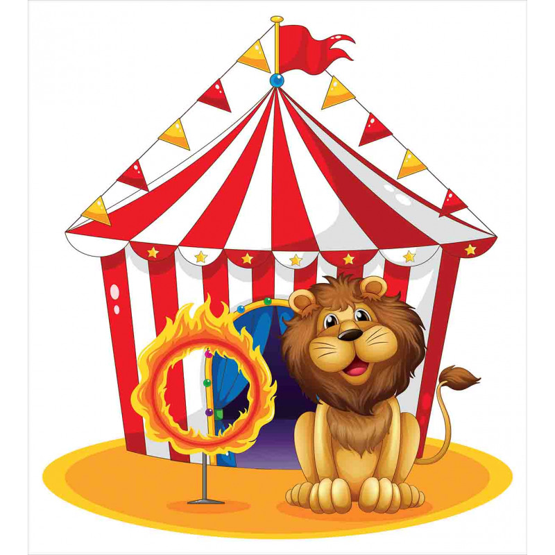 Fire Hoop Circus Tent Duvet Cover Set