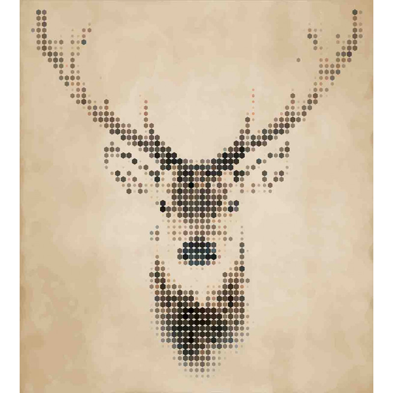 Deer Portrait with Dots Duvet Cover Set