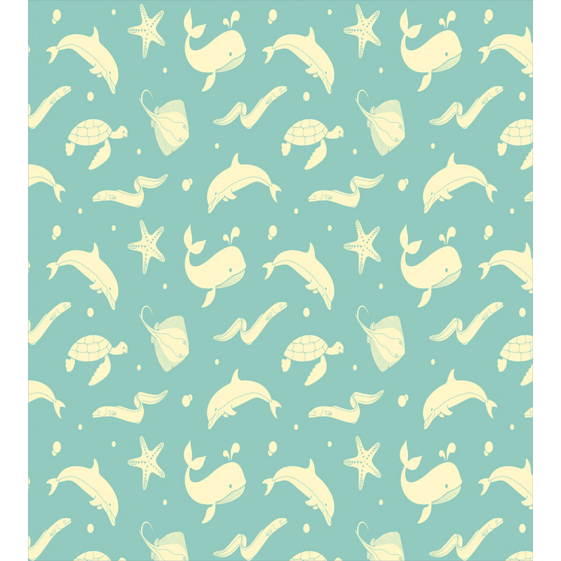 Soft Dolphin Turtle Starfish Duvet Cover Set