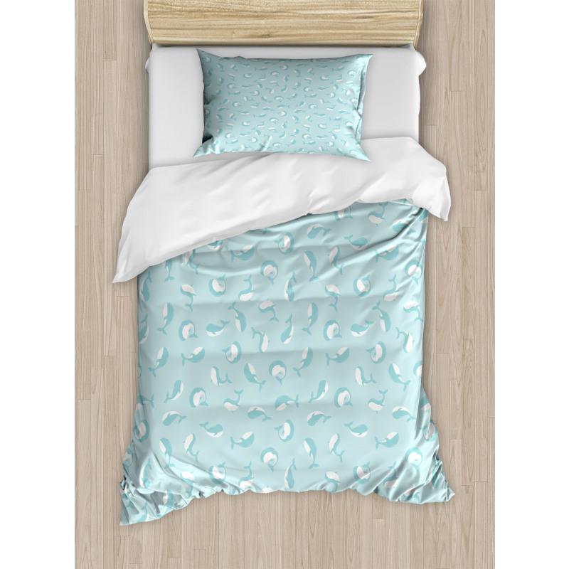 Pastel Underwater Mammal Duvet Cover Set