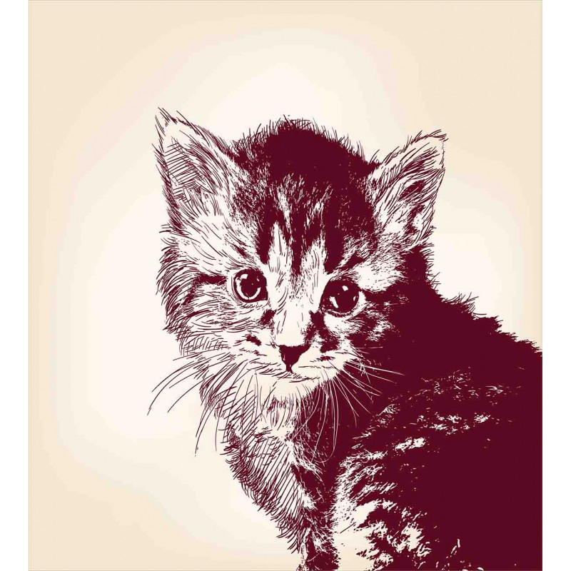 Grunge Retro Kitty Cat Duvet Cover Set